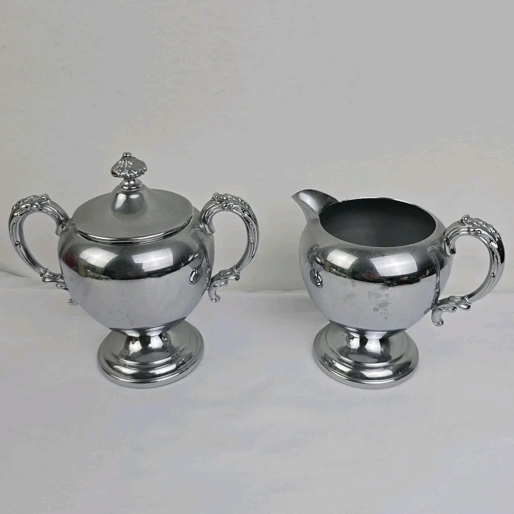 Danny Wilson Original Creamer And Sugar Bowl With Lid‎ Stainless Steel